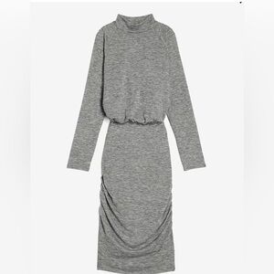 Express Heather Gray Long Sleeve Dress